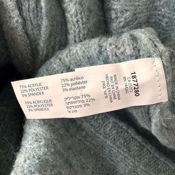 Black Tape Plus SZ 1X-Large Cardigan Button-Up Cable Knit Long Sleeve Stretch - Picture 7 of 8